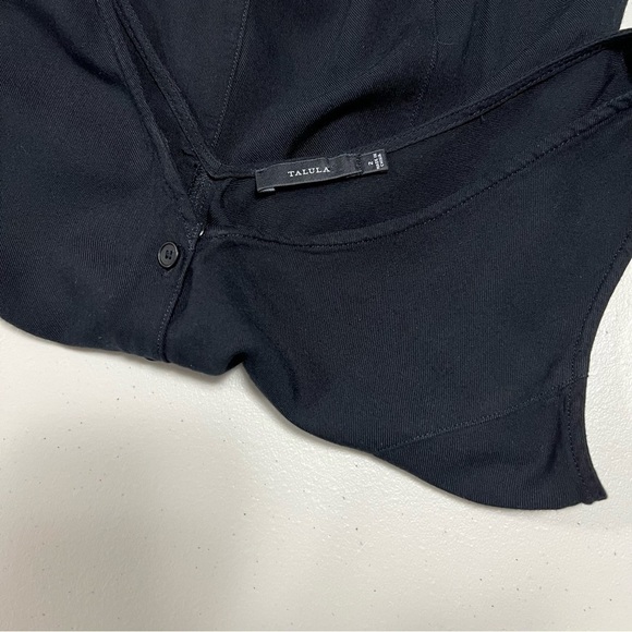 Aritzia Talula Ovington Black Rayon Wide Leg Cropped Jumpsuit - Picture 4 of 13